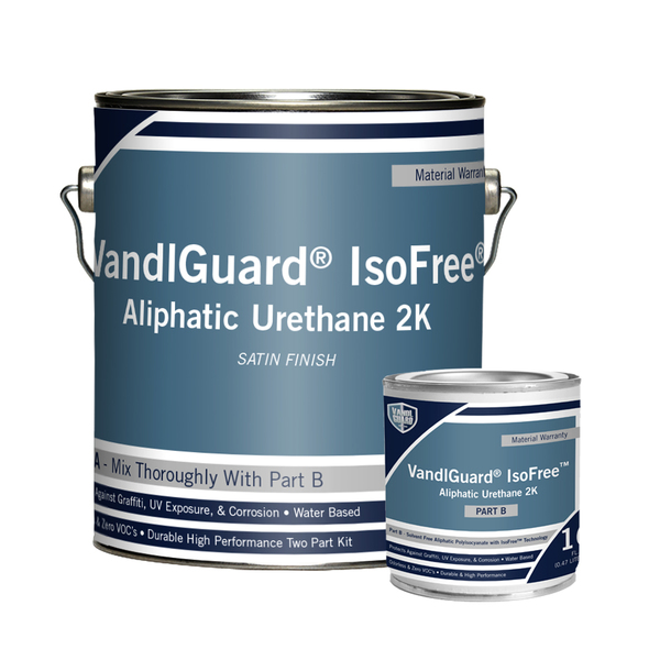 Rainguard Brands 1 Gal. Kit VandlGuard IsoFree Aliphatic 2K Satin, Clear VG-7041